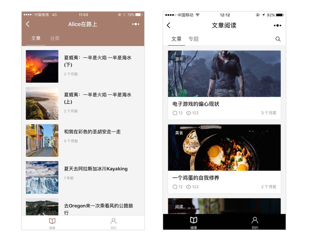 文章小程序 文章小程序模板